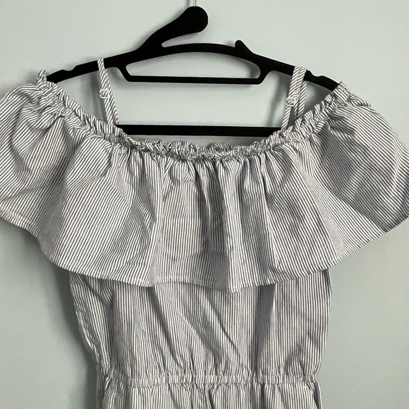 H&M striped cotton summer jumpsuit, size XS - Picture 2 of 4